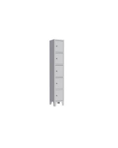 Armadietto 5 box L37 P35 H180 cm grigio chiaro