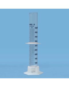 Measuring cylinder 500 ml, with plastic base