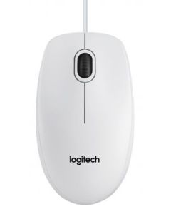 B100 OPTICAL USB MOUSE FOR BUS - WHITE - BLK BOX