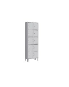 Armadietto 10 box L72 P35 H180 cm grigio chiaro