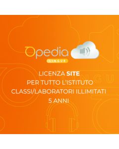 PACCHETTO
OPEDIA LINGUE SITE  
E LICENZA PER 5 MICROSCOPI SAIENS