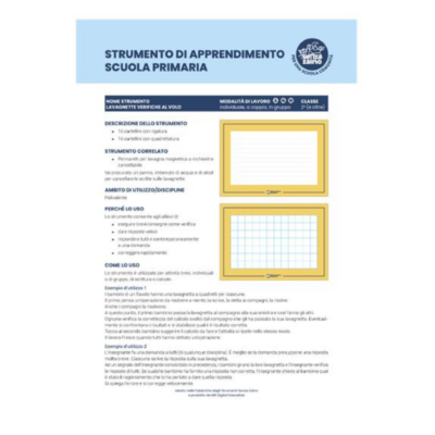Kit Senza Zaino -LAVAGNETTE verifiche al volo (a righe)