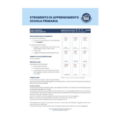 Kit Senza Zaino - BANCA DEGLI AGGETTIVI